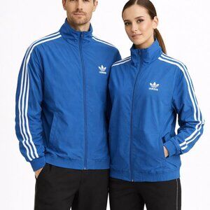 Adidas Track Jacket Originals Lock Up Blue White Retro Trefoil Small Unisex